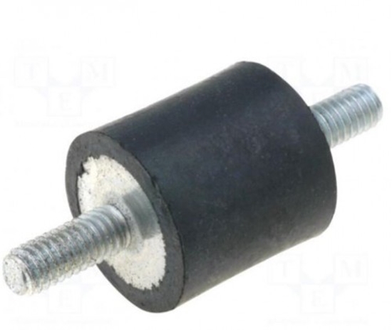 Picture of Vibrāciju slāpētājs | M4 | Ø: 10mm | gumija | L:10mm | Vītnes garums: 10 mm