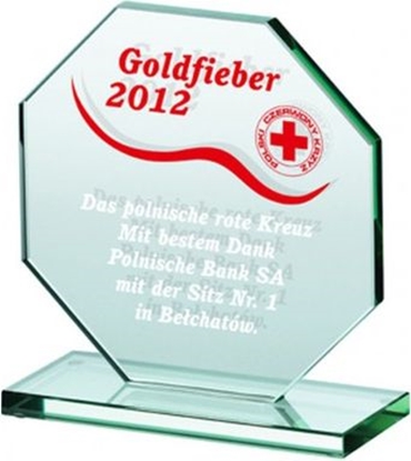 Picture of Victoria Sport Trofeum szklane grawerowane + wypenienie farb 80012