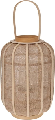 Attēls no vidaXL H&S Collection Wiszcy lampion rattanowy, 28x40 cm, beowy