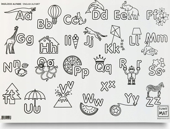 Picture of vidaXL Mata transparentna Alfabet Funny Mat STRIGO