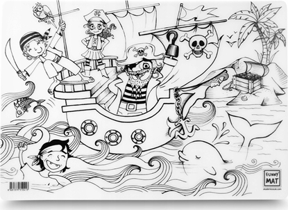 Picture of vidaXL Mata transparentna Piraci Funny Mat STRIGO