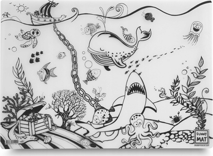 Picture of vidaXL Mata transparentna Podwodny ¶wiat Funny Mat STRIGO