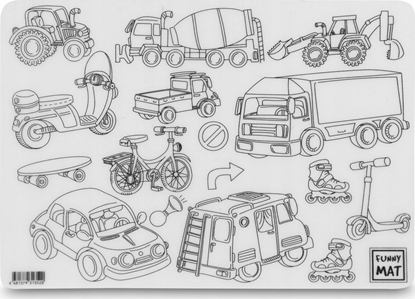 Picture of vidaXL Mata transparentna Pojazdy Funny Mat STRIGO