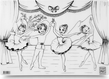 Picture of vidaXL Mata transparentna Tancerze Funny Mat STRIGO