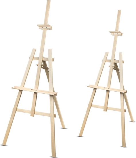 Picture of vidaXL WOODOK sztaluga do malowania drewniana podwójna 2szt 178 cm, stabilne drewno bukowe, naturalne drewno eko, dla dorosych i dziec