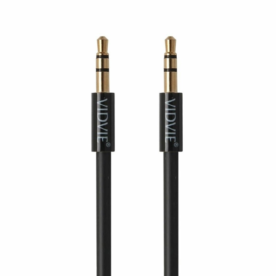 Picture of Vidvie AL1105W Premium AUX Cable 3.5 mm -> 3.5 mm 1.5 m Black