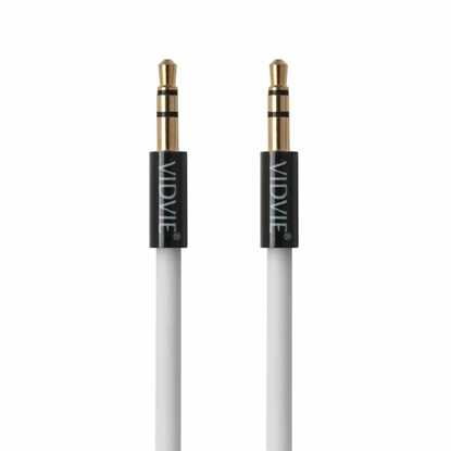 Picture of Vidvie AL1105W Premium AUX Cable 3.5 mm -> 3.5 mm 1.5 m White