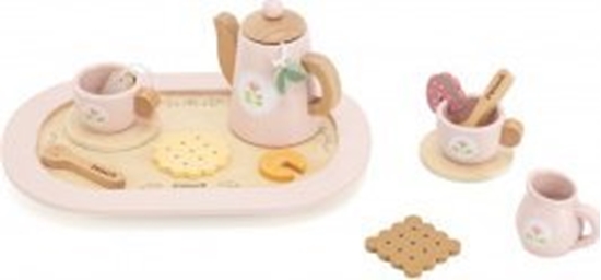 Picture of Viga Toys Viga 44267 PolarB Drewniany zestaw do kawy i herbaty - pink
