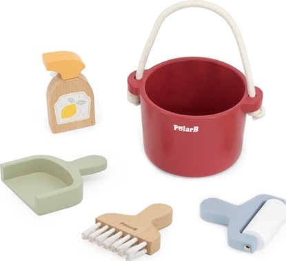 Attēls no Viga Toys VIGA PolarB Drewniany Zestaw Do Sprztania Wiaderko Zmiotka Akcesoria