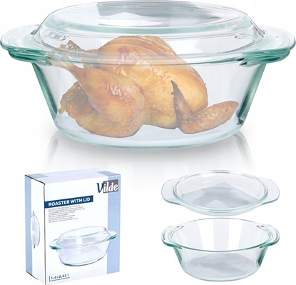 Attēls no Vilde Naczynie aroodporne z pokrywk szklane 1,4 l+430 ml