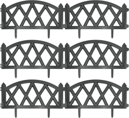Attēls no Vilde Palisada potek ogrodowy grafitowy zestaw 6 sztuk 50x30 cm