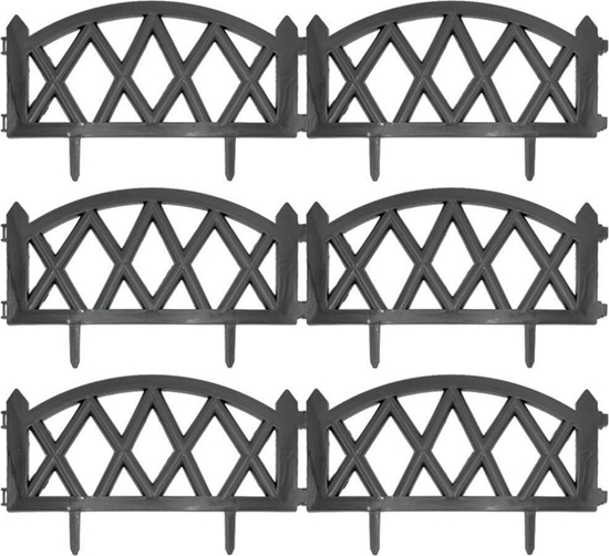 Picture of Vilde Palisada potek ogrodowy grafitowy zestaw 6 sztuk 50x30 cm