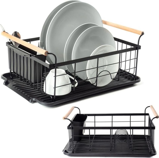 Picture of Vilde Suszarka na naczynia, CZARNA, ociekacz do naczy, 42,5x29,5x19 cm