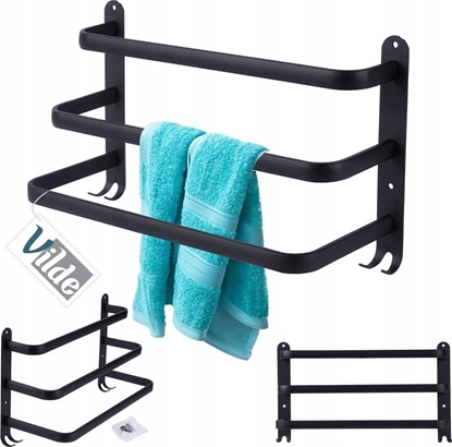 Attēls no Vilde Wieszak na rczniki aluminiowy czarny 40 cm