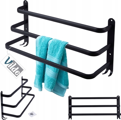 Attēls no Vilde Wieszak na rczniki aluminiowy czarny 50 cm