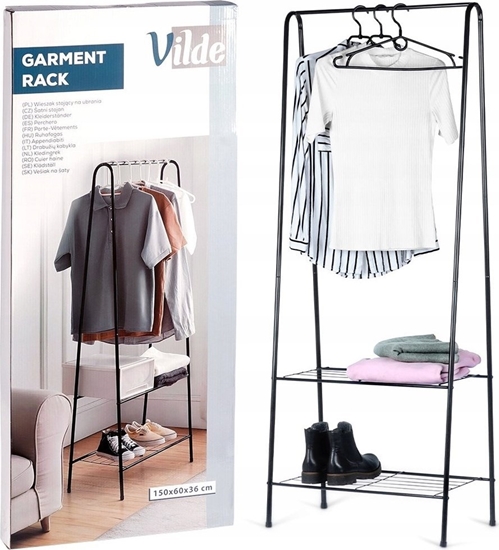 Picture of Vilde Wieszak stojcy na ubrania metalowy czarny 153 cm