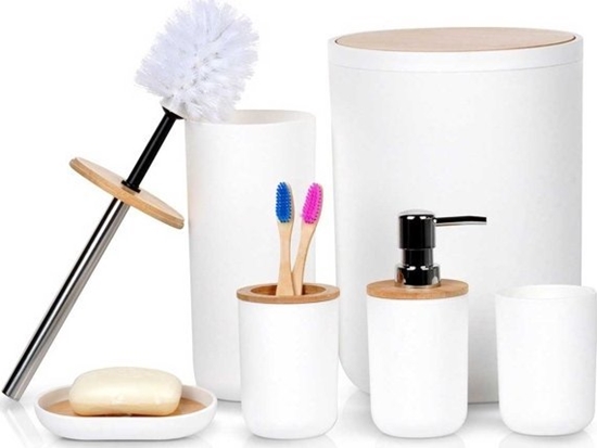 Picture of Vilde Zestaw azienkowy 6 szt. biay (568054)