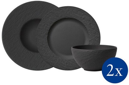 Attēls no Villeroy & Boch Manufacture Rock dinnerware set, 6-piece, black