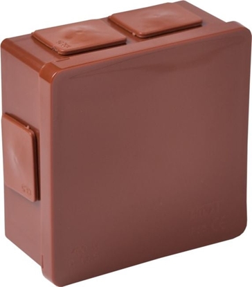 Picture of ViPlast 002-02 puszka n/t brzowa bez zacisków z dawnicami bezgwintowymi 6-wlotowa wym/zew 86x86x40 mm IP55 ViPlast 7939