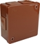Picture of ViPlast 022-02 puszka n/t brzowa bez zacisków 6 wlotów 2 wkrty wym/zew 86x86x40 mm IP55 ViPlast 7908