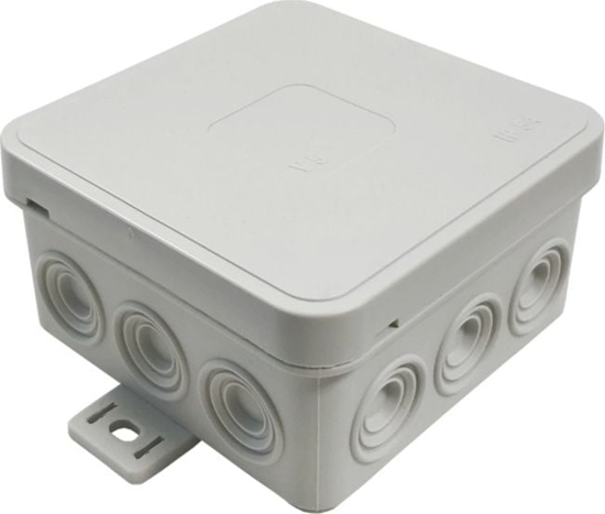 Picture of ViPlast 035-03 Puszka natynkowa 12-wlotowa wym/zew 75x75x41 mm IP54 szara ViPlast 2377