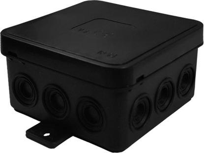 Picture of ViPlast 035-05 Puszka natynkowa 12-wlotowa wym/zew 75x75x41 mm IP54 czarna ViPlast 2810