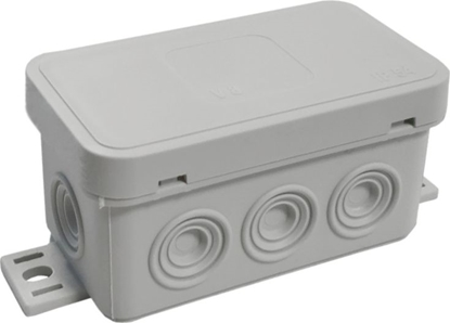 Attēls no ViPlast 038-03 Puszka natynkowa 8-wlotowa wym/zew 80x45x41 mm IP54 szara ViPlast 2384