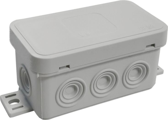 Picture of ViPlast 038-03 Puszka natynkowa 8-wlotowa wym/zew 80x45x41 mm IP54 szara ViPlast 2384