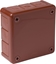 Picture of ViPlast 041-02 puszka n/t brzowa bez zacisków z dawnicami bezgwintowymi 12-wlotowa wym/zew 98x98x42 mm IP55 ViPlast 7243