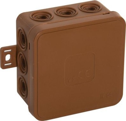 Attēls no ViPlast Puszka natynkowa pusta 12 wlotów VIPLAST V5 klik BRZOWA IP54 75x75x41mm 035-02