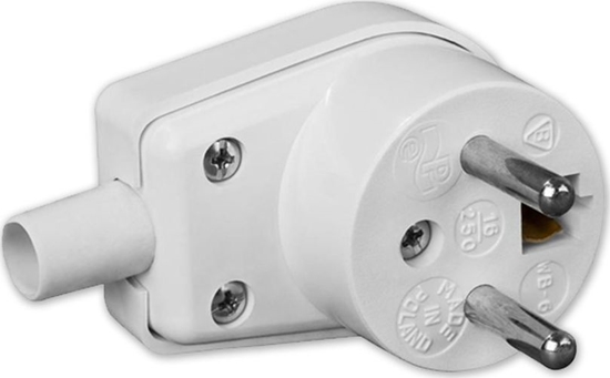 Picture of ViPlast ViPlast Wtyczka ktowa z uziemieniem 16A 250V biaa 220-01