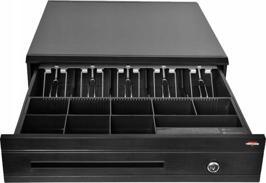 Изображение Virtuos Virtuos pokladní zásuvka C425C, s kabelem 24V, kov. dráky, 9-24V, erná