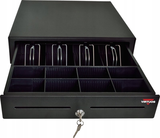 Изображение Virtuos Virtuos pokladní zásuvka S-410C - s kabelem, poada 4/8, 9-24V, erná