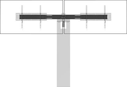 Picture of Vision VISION VFM-F50 Dual Display Rail - LEBENSLANGE GARANTIE - Ermoglicht die Befestigung von 2 oder 3 Bildschirmen an einem F50- oder F51-Fussbodenstander - ideal fur MTR Microsoft Teams Rooms oder Zoom-Raume - Befestigt Vision's VFM-W4X4 oder W6X4 od
