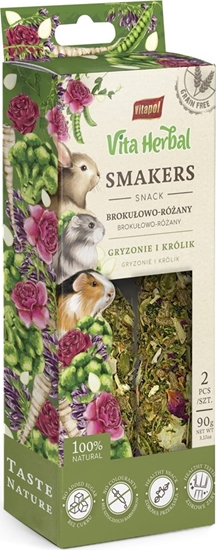 Picture of Vitapol Vita Herbal Smakers brokuowo - róany dla gryzoni i królika 90 g, 5 szt./display