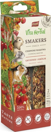 Picture of Vitapol Vita Herbal Smakers czerwone warzywa dla gryzoni i królika 90g, 5 szt. display