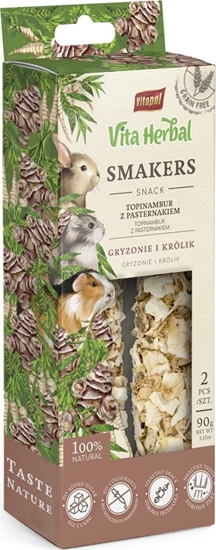 Picture of Vitapol Vita Herbal Smakers Topinambur z pasternakiem dla gryzoni i królika 90g, 5 szt. display