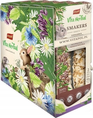 Picture of Vitapol Vita Herbal Smakers Topinambur z pasternakiem dla szynszyli i koszatniczki, 90g, 5 szt. display