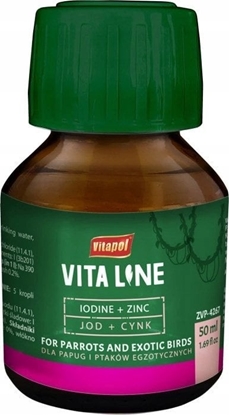 Picture of Vitapol Vitaline Cynk + jod dla ptaków egzotycznych 50ml