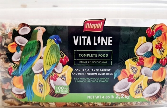 Picture of Vitapol Vitaline Karma penoporcjowa dla konur, mnich i innych rednich papug, wiadro 2,2 kg