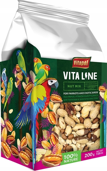 Picture of Vitapol Vitaline Mix orzechowy dla papug i ptaków egzotycznych 200g, 4szt/disp