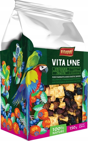 Picture of Vitapol Vitaline Owoce lasu i sadu dla papug i ptaków egzotycznych 150g, 4szt/disp