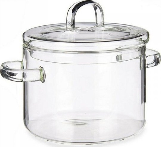 Picture of Vivalto Garnek z Pokrywk Przezroczysty Szko borokrzemowe (13,5 x 13,8 x 19 cm)