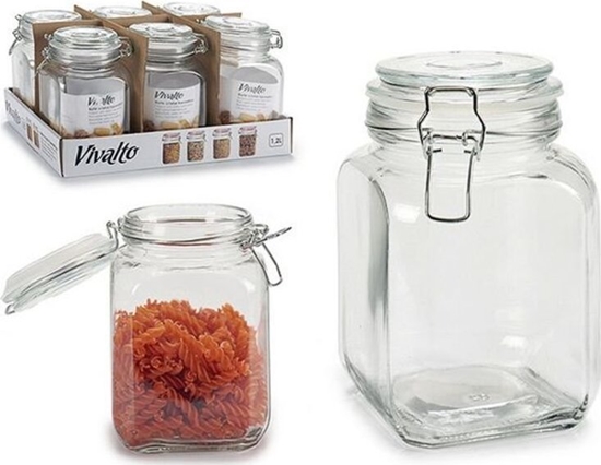 Picture of Vivalto Szklana Butelka Vivalto Przezroczysty (1,2L) (11 x 17,5 x 11 cm) (11 x 17 x 11 cm)
