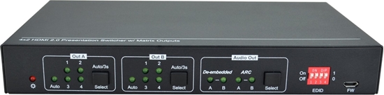 Изображение VivoLink HDMI 2.0 4x2, Matrix switcher,