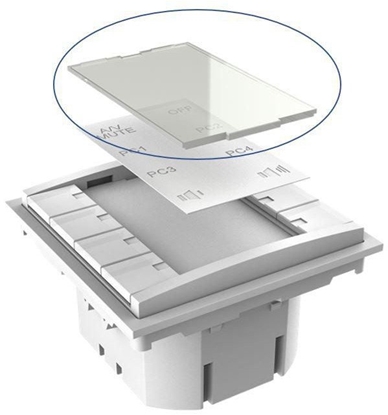 Изображение VivoLink Vivolink VLCP8B-PLEXIGLASS panel przyciskowy Biay
