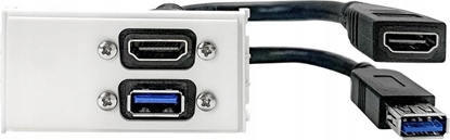 Attēls no VivoLink Vivolink WI221295 gniazdko elektryczne HDMI + USB A Biay