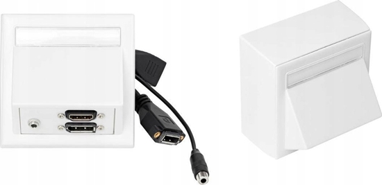 Picture of VivoLink WI221292 gniazdko elektryczne HDMI + DisplayPort + 3.5mm Biay