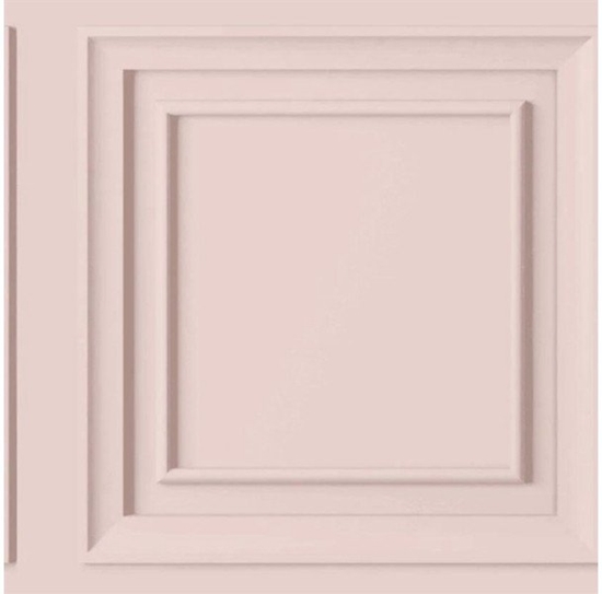 Picture of WALLPAPER 114862 WOOD PANEL BLUSH