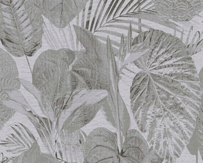 Picture of WALLPAPER 393555 GREY LEAVES (12)